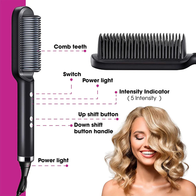 ANTI FRIZ Escova Ultra Shine - Alisa e Ilumina Seus Fios!